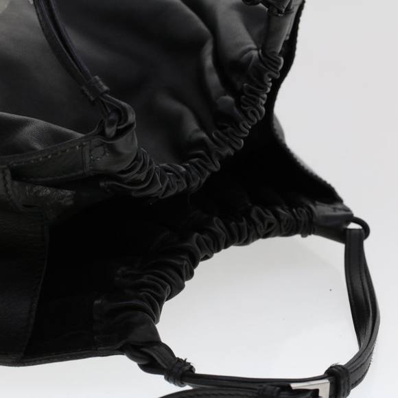 GUCCI Hand Bag Leather Black 76554 Auth bs6473 - Picture 6 of 16